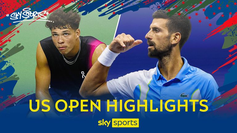 Highlights of Ben Shelton against Novak Djokovic in the semi-final of the US Open.