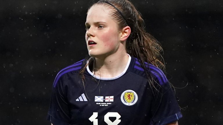Scotland&#39;s Emma Watson during the women&#39;s friendly match at Kilmac Stadium, Dundee. Picture date: Friday July 14, 2023.