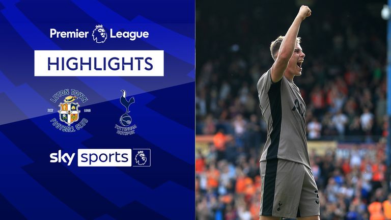 Highlights of Luton against Tottenham in the Premier League.