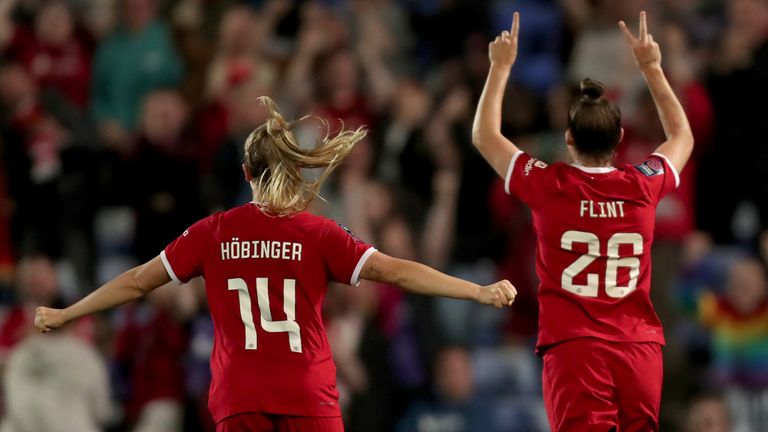 Natasha Flint scored Liverpool&#39;s second in a 2-0 success over Aston Villa